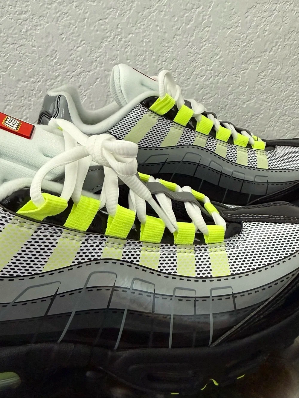 Nike Air Max 95 x LEGO Big Kids' Shoes Size 7Y Black Green and White New No Box